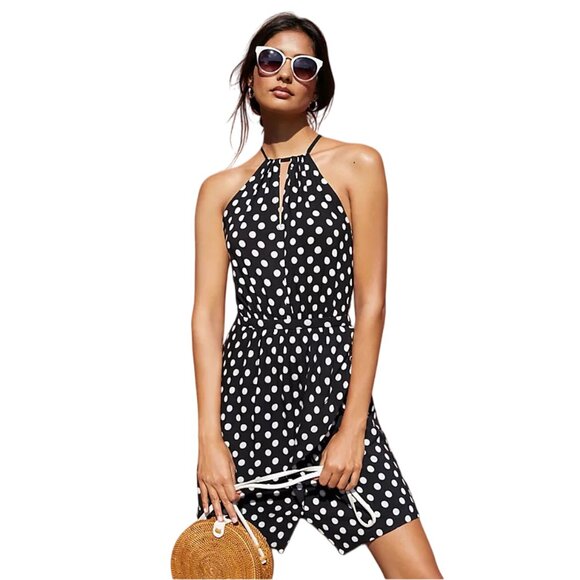 Maeve by Anthropologie Halter Neck Polka Dot Mini Dress Size XS - Picture 1 of 10